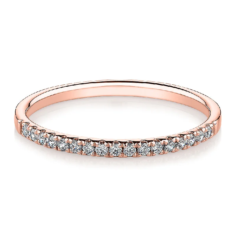 Fashion statement women rings-Wedding or eternity band in 14 carat rose gold