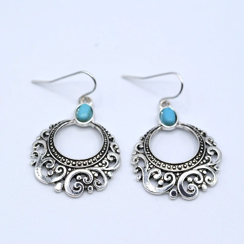 Silver stud women earrings-Shirley Earrings