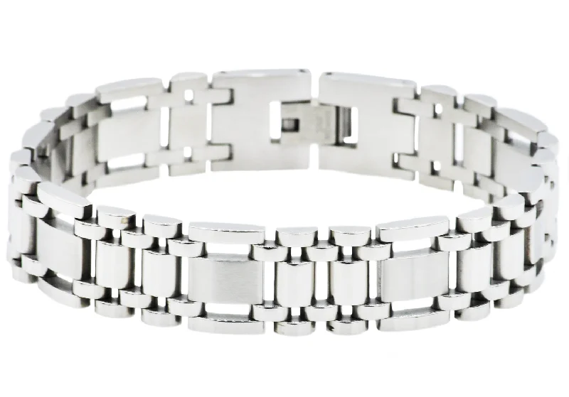 Statement women bracelets-Mens Stainless Steel Bracelet