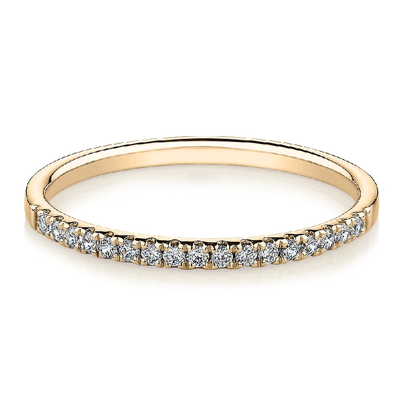 Nature-inspired women rings-Wedding or eternity band in 14 carat yellow gold