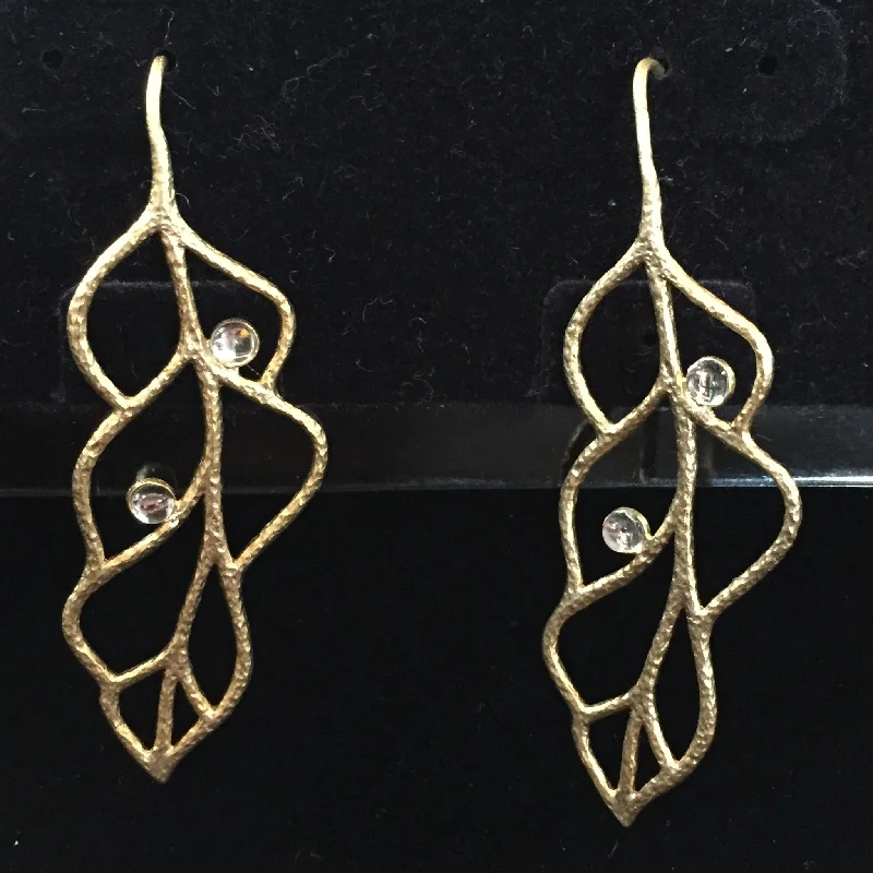 Statement gold women earrings-Matte Gold Earrings