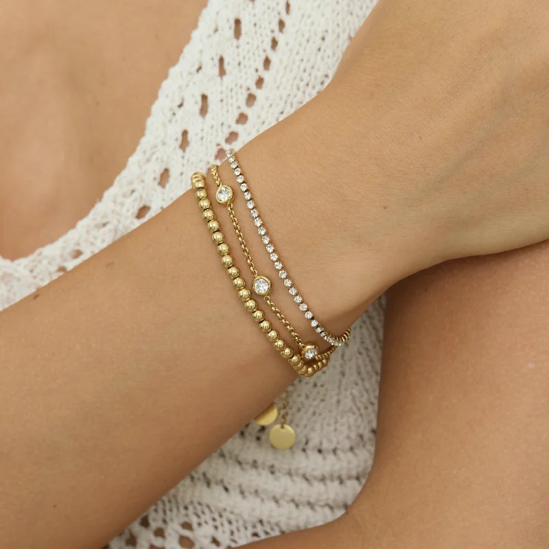 Silver charm bangle bracelets-Claire Bracelet Set