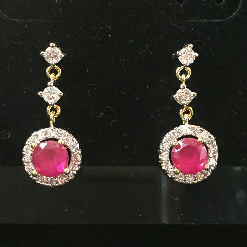 Unique women earrings-CZ Earrings 1"