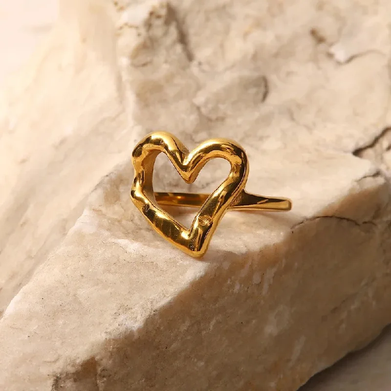 Infinity women rings-Irregular Heart Ring