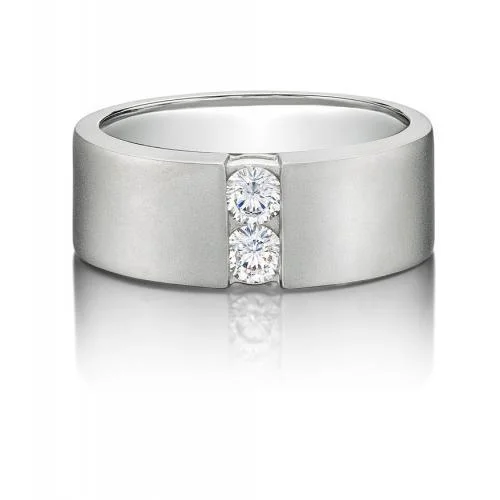 Couple’s women rings-Dress ring with 0.56 carats* of diamond simulants in 10 carat white gold