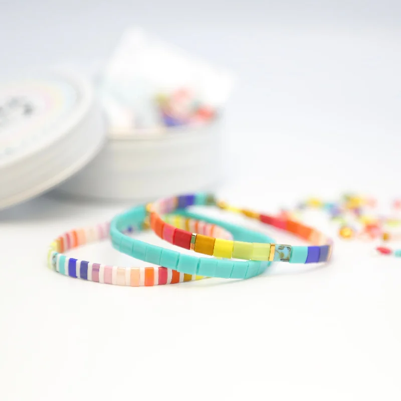 Fashion women bracelets-HAPPY - Bracelet Making Kit - DIY 3 Bracelets