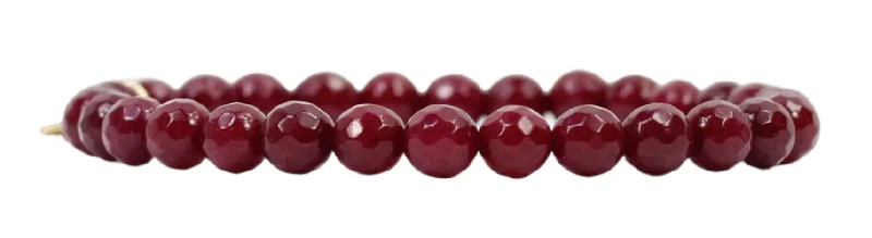 Unique women bracelets-Stacker Stretch Bracelet - Garnet