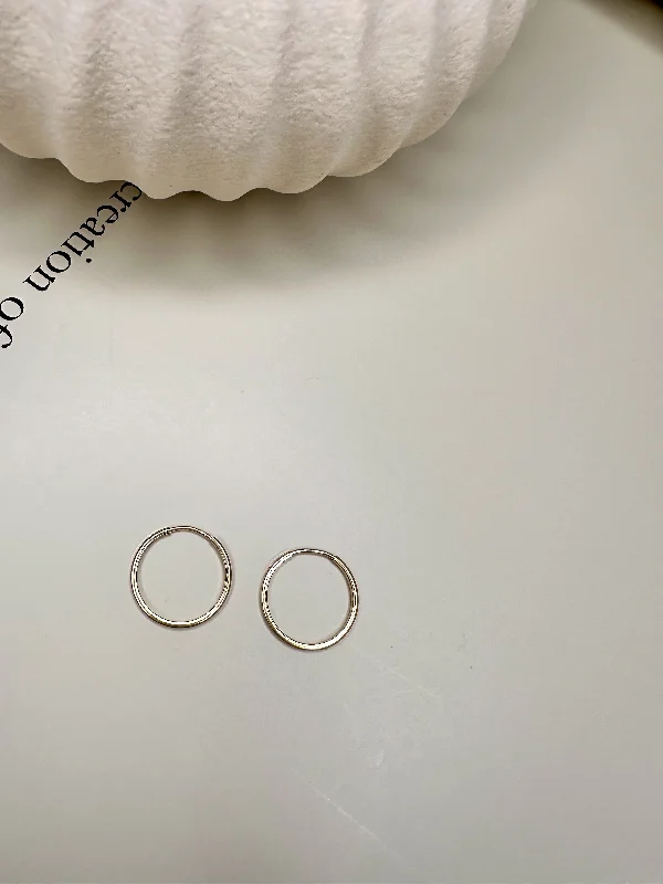 Gold hoop women earrings-Velani Jewelry  Endless Hoop - 14K Gold Filled Earrings