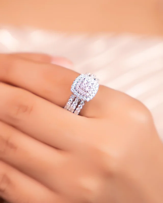 Luxury pearl women rings-Diamond Ring