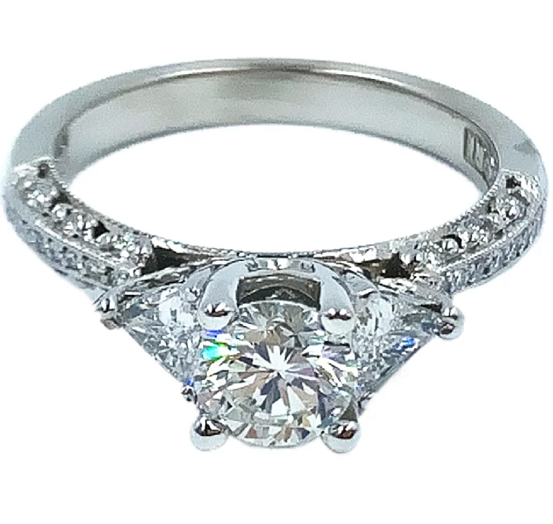 Engagement rings with delicate details for women-1.08 ctw Tacori Platinum Diamond Engagement Ring