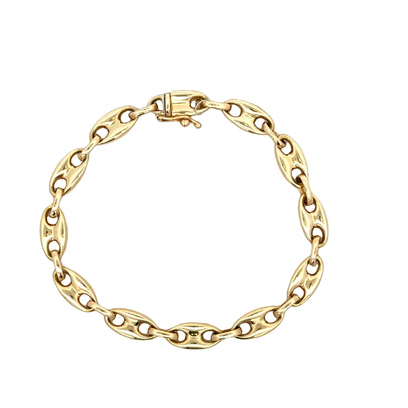 Classic women bracelets-Anchor Chiampesan Link Bracelet in 18k Yellow Gold