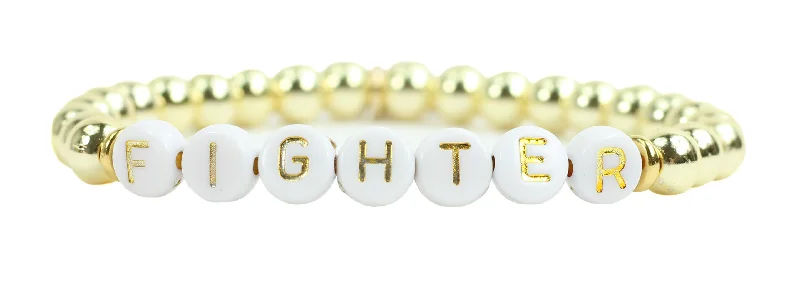 Gold women bracelets-Fighter Stretch Bracelet