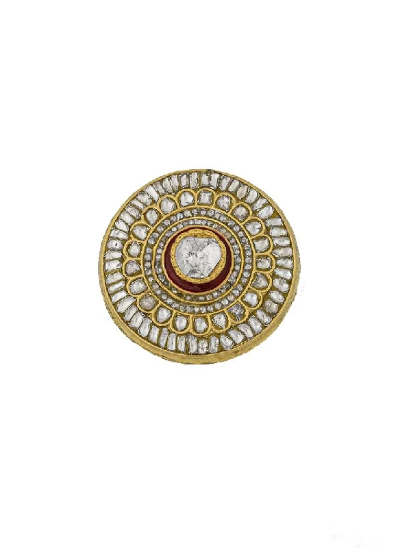 Luxury engagement women rings-Rekha Polki Ring