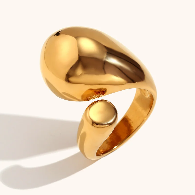 Trendy women rings-Bold drop Ring