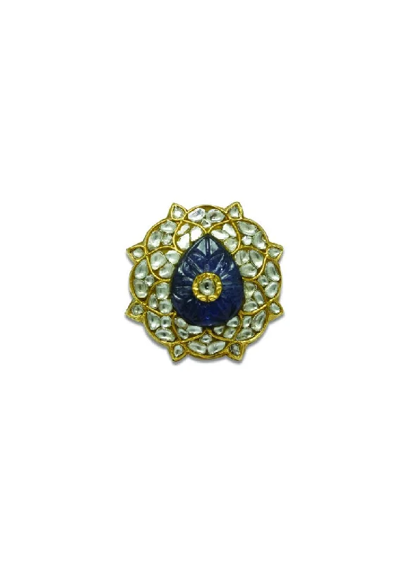 Sapphire engagement women rings-Bansari Polki Ring