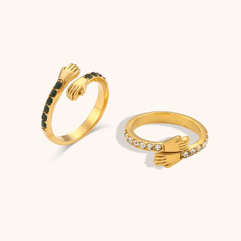 Wedding ring set for women-Hold Me Tight