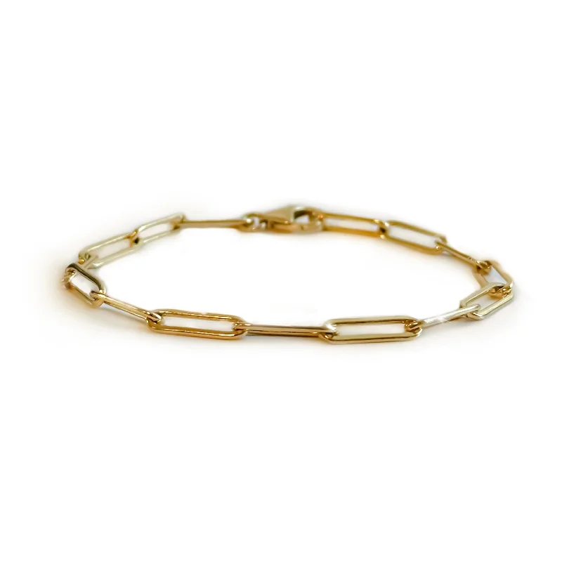 Gold women bracelets-Tiffani Paperclip Bracelet