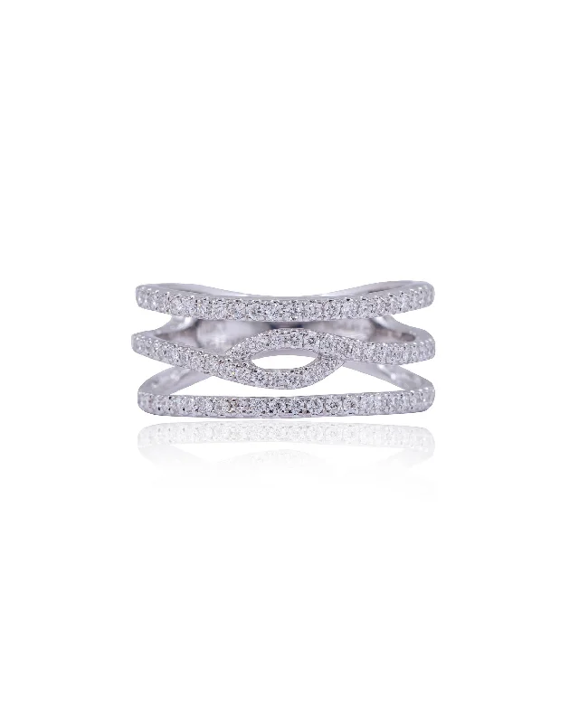 Cute silver women rings-Diamond Ring