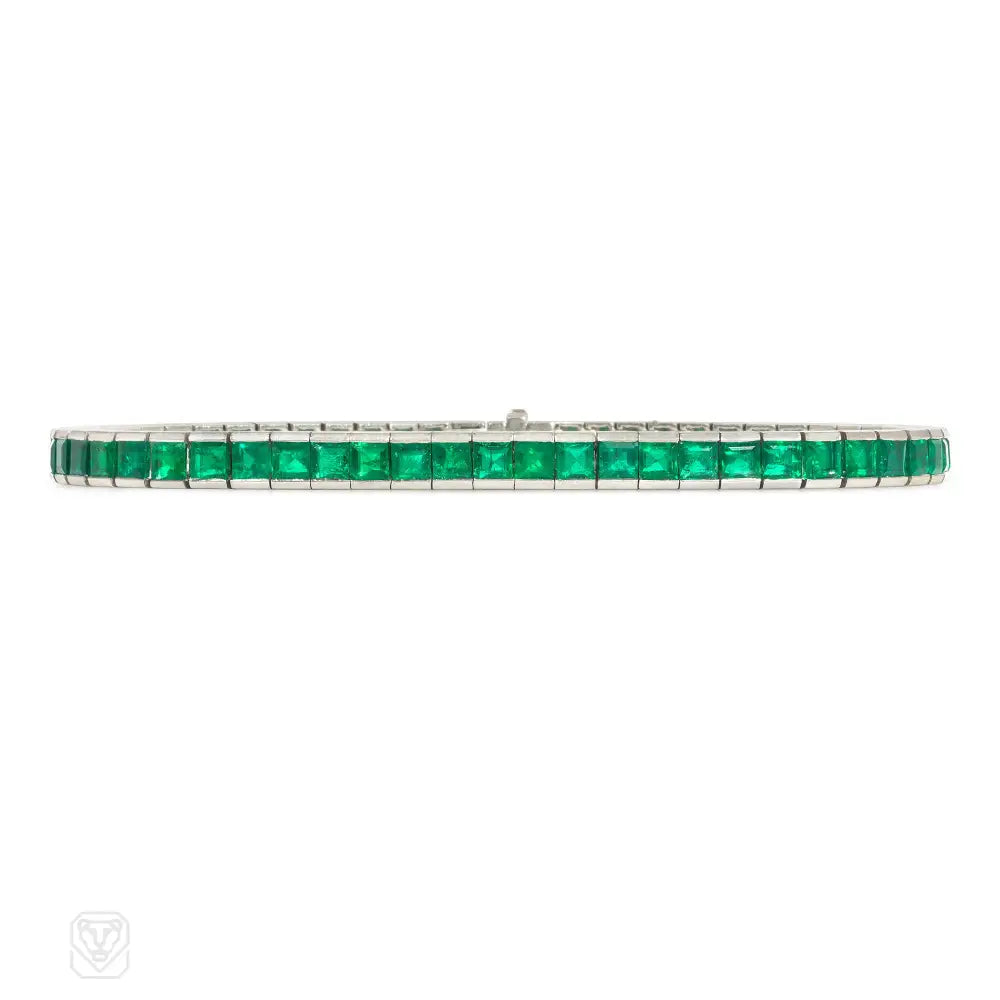 Fashion bangle bracelets for women-Emerald line bracelet