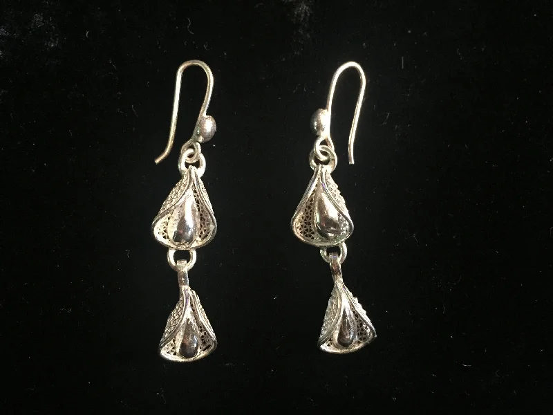 Gold plated women earrings-Silver Earrings