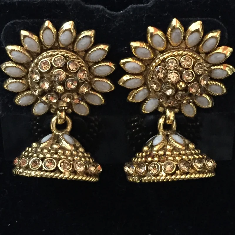 Rose gold women earrings-Kundan Earrings