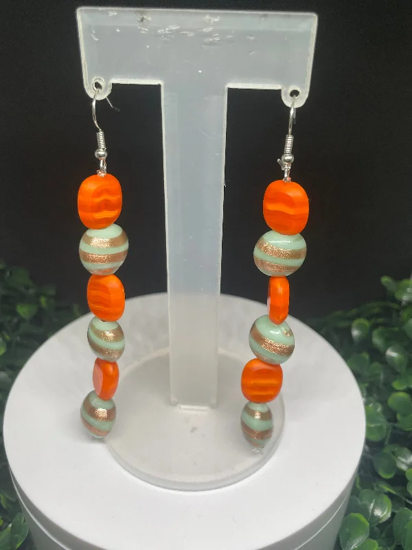 Simple women earrings-Orange classy earrings