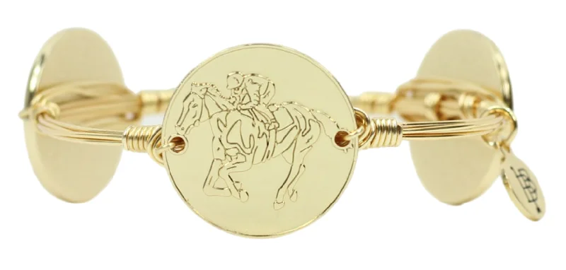 Heart-shaped women bracelets-The Running Horse Bangle Bracelet