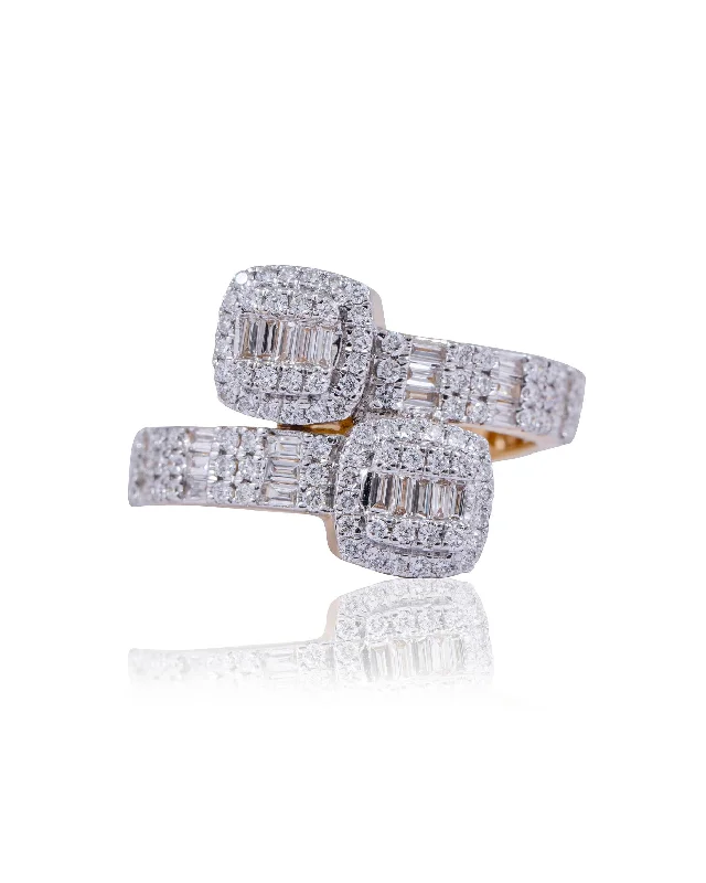 Artistic gold women rings-Diamond Ring