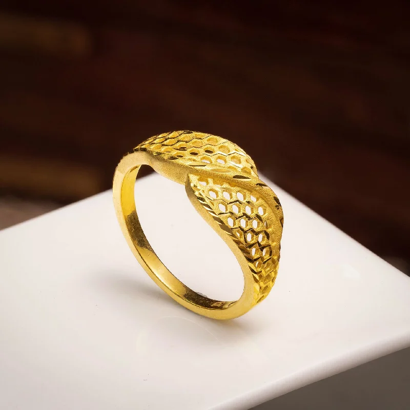 Gold plated women rings-Goldenring PGR3-14-041