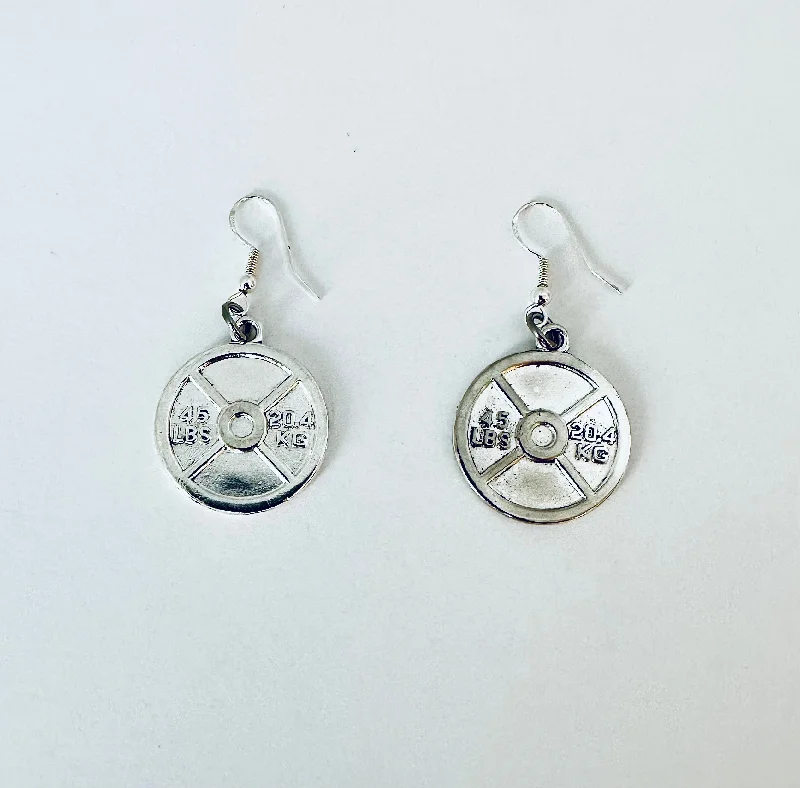 Vintage women earrings-Silver Weight Place Earrings