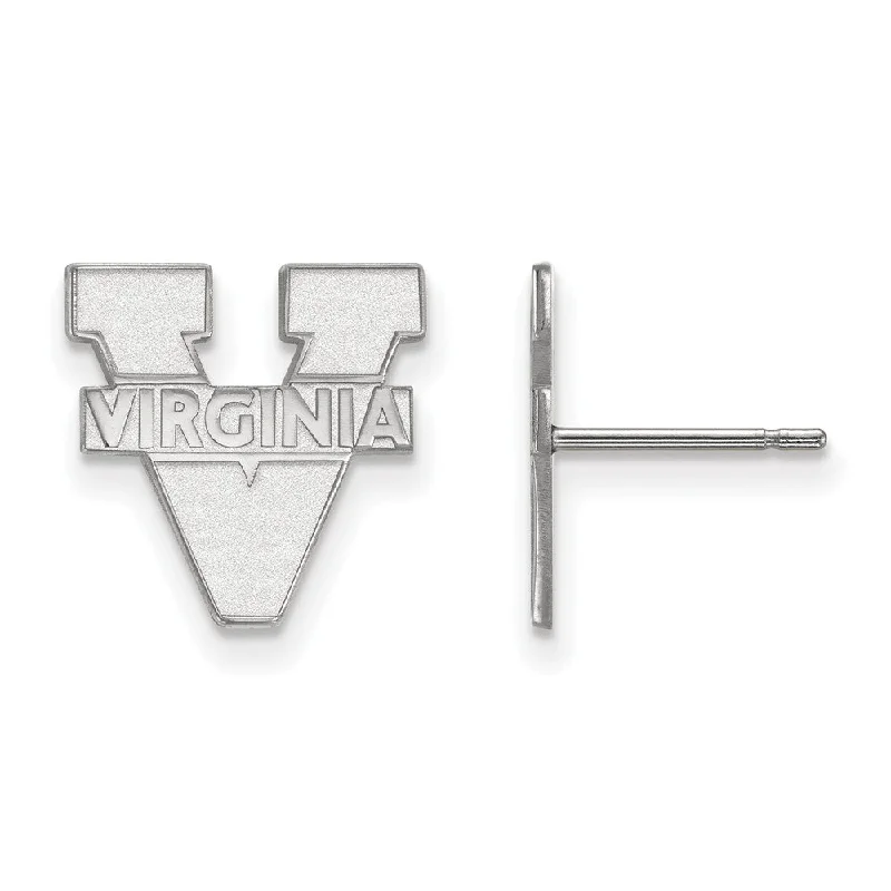 Beautiful gold women earrings-Sterling Silver University of Virginia Small Post Earrings