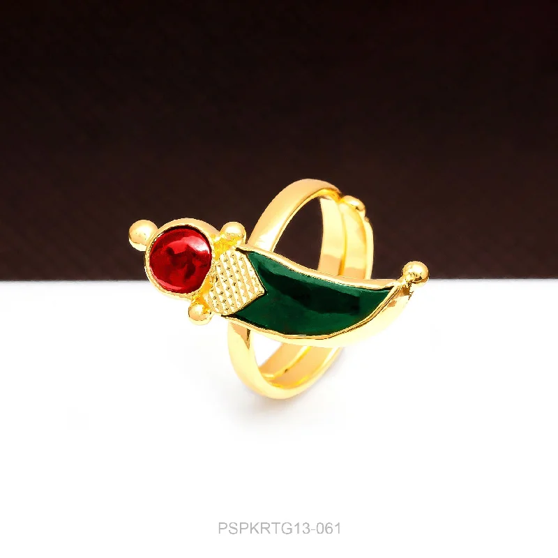 Heart women rings-GOLDEN RING PALAKKA PSPKRTG13-061