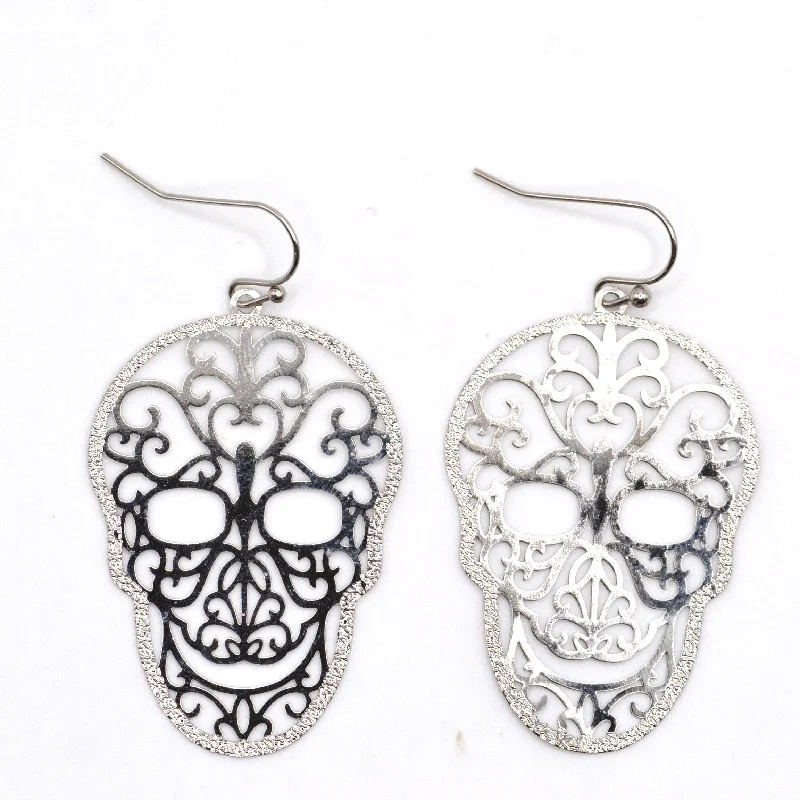 Stud women earrings-Sugar Skull Earrings