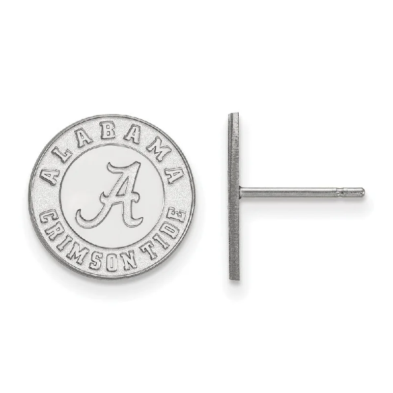 Organic women earrings-Sterling Silver University of Alabama Small Post Earrings