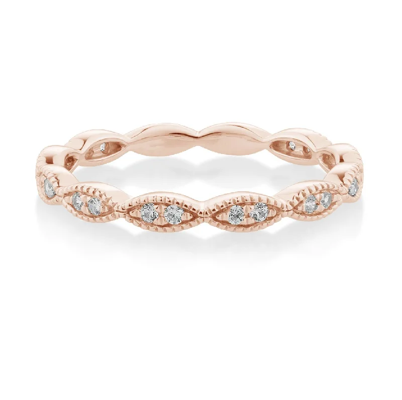 Wedding set women rings-All-rounder eternity band in 10 carat rose gold