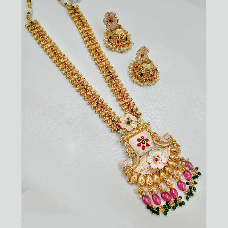 Star women necklaces-Padmawati Bangles Copper Gold Pota Stone Necklace Set