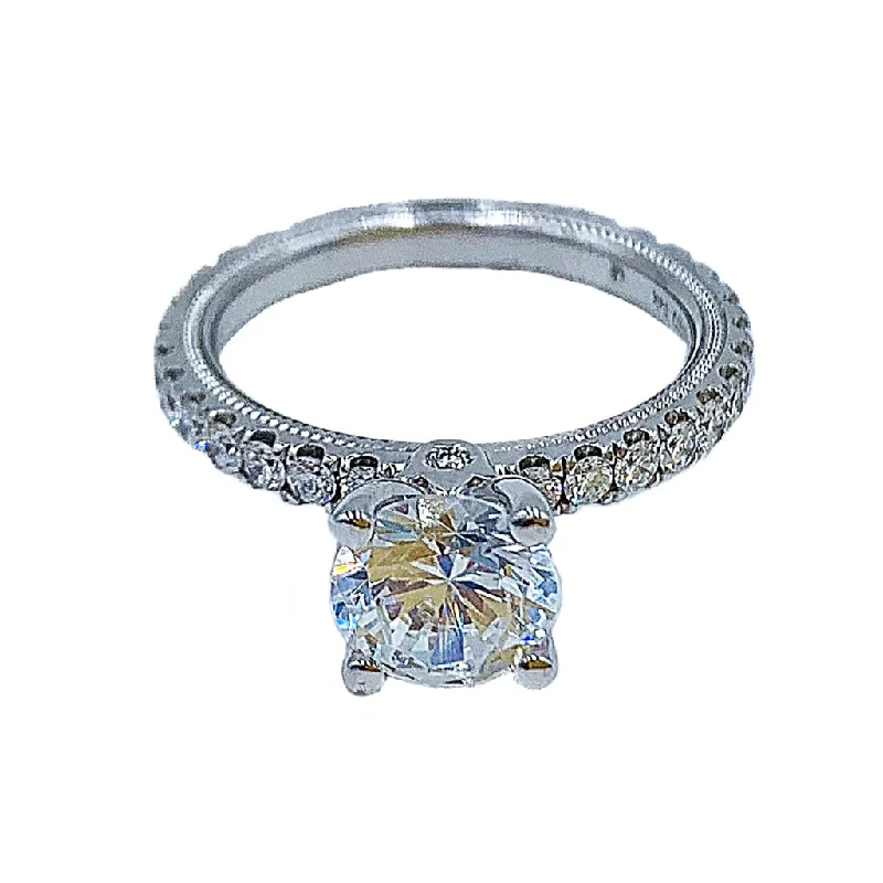 Custom engagement rings for women-1.65 ctw Verragio diamond engagement ring