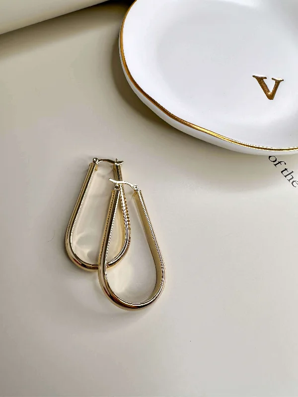 Simple hoop women earrings-Velani Ella Earrings