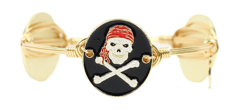 Silver charm women bracelets-Walk the Plank Bangle Bracelet