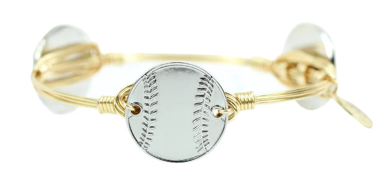 Charm women bracelets-The Baseball Bangle Bracelet