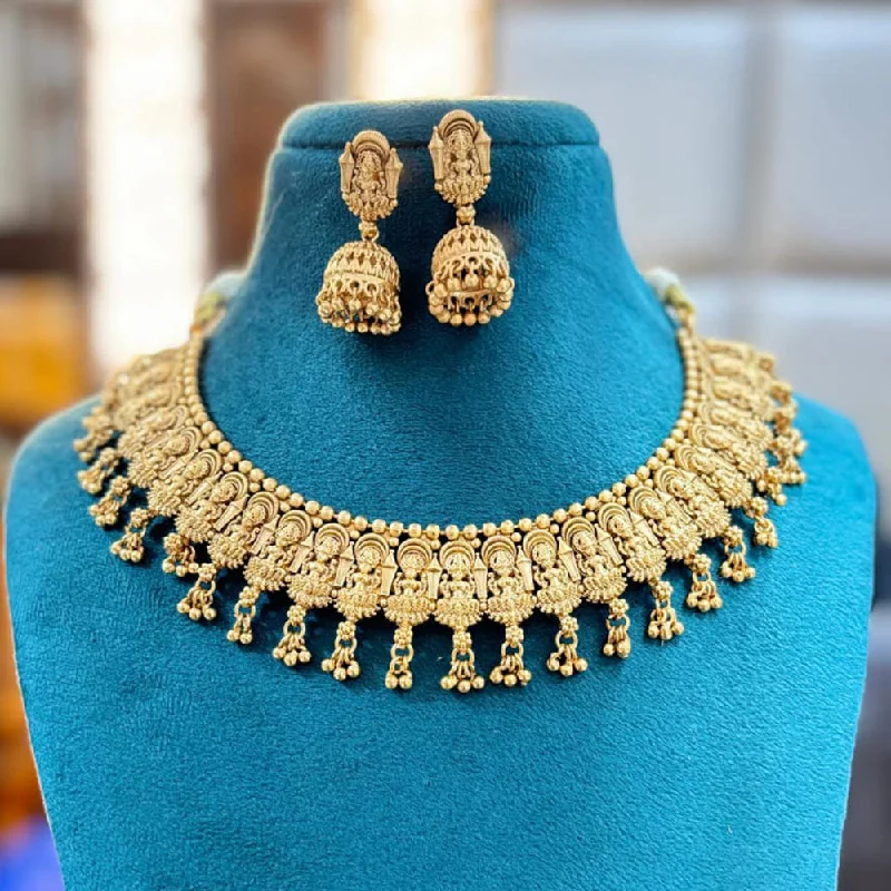 Wedding women necklaces-Jewel Addiction Copper Gold Necklace Set