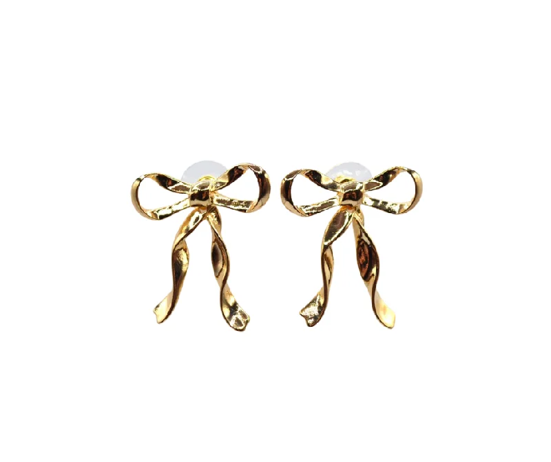 Luxury gold women earrings-Knot Earrings