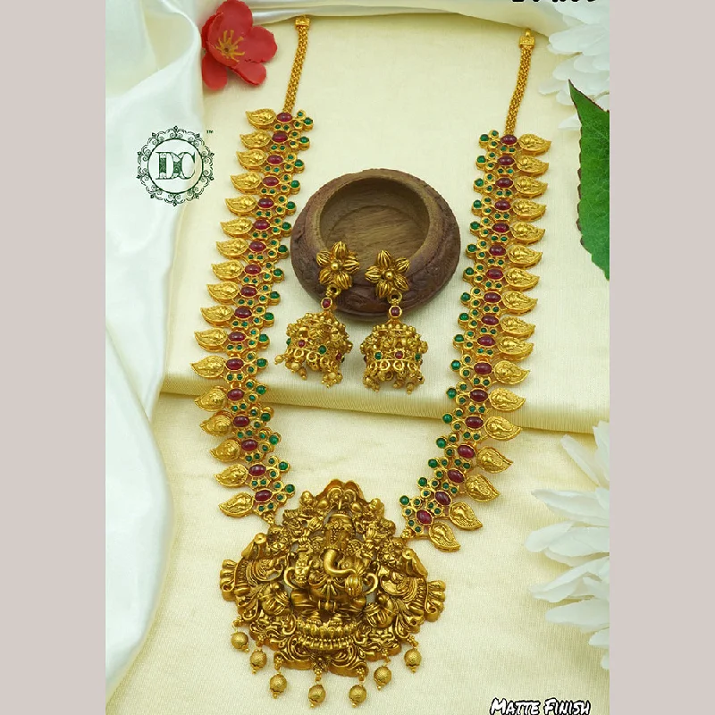 Love women necklaces-Diksha Collection Gold Plated Necklace Set