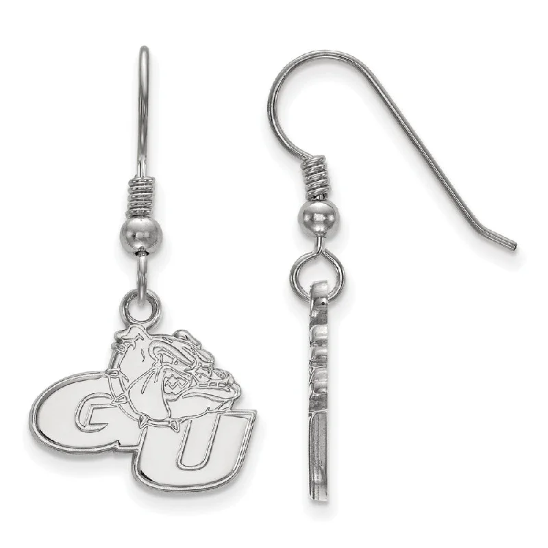 Sterling silver women earrings-Sterling Silver Gonzaga University Small Dangle Earrings