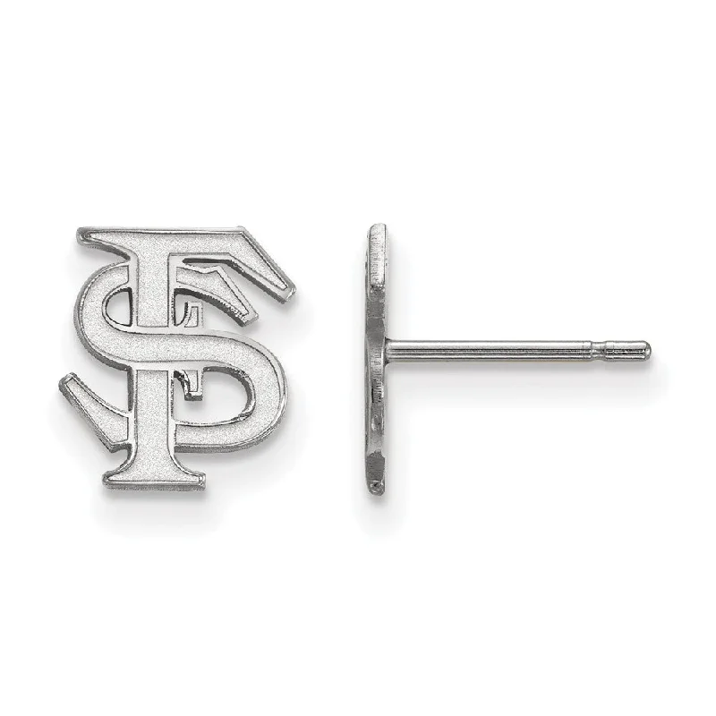 Luxury women earrings-Sterling Silver Florida State University XS (Tiny) 'FS' Post Earrings