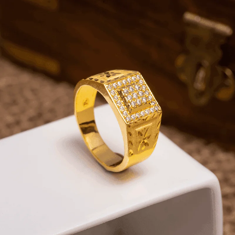 Halo women rings-Gents Golden Ring PSGR4W-082