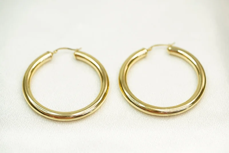 Wedding drop women earrings-14k Big Hoop Earrings