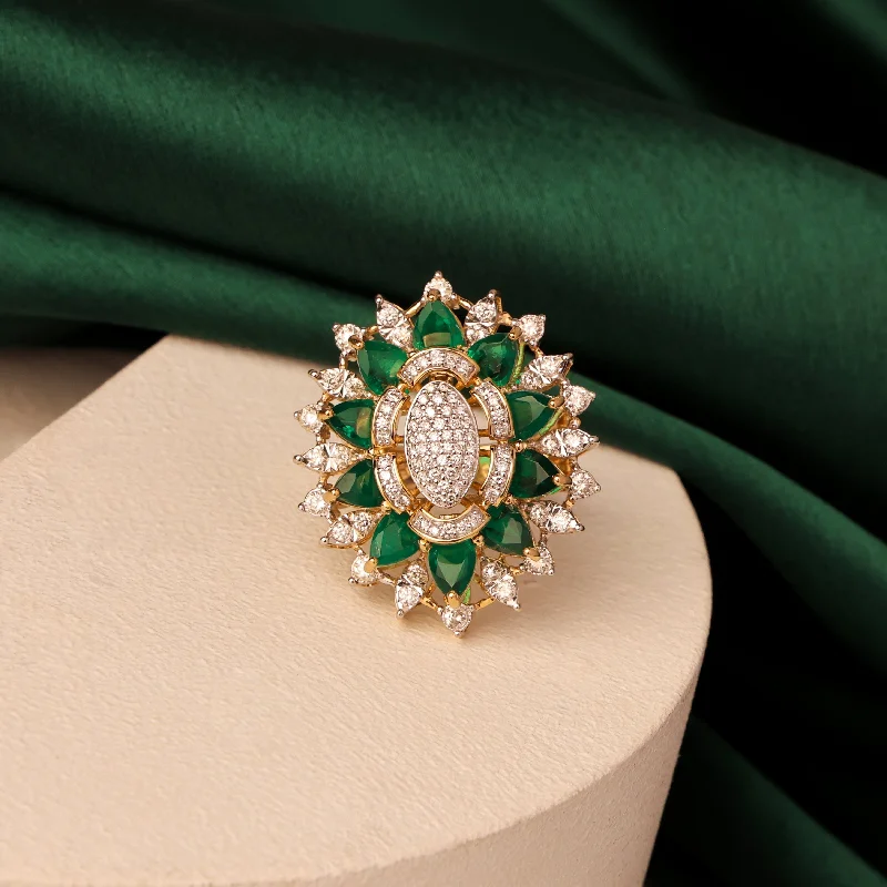 Emerald women rings-Diamond Ring