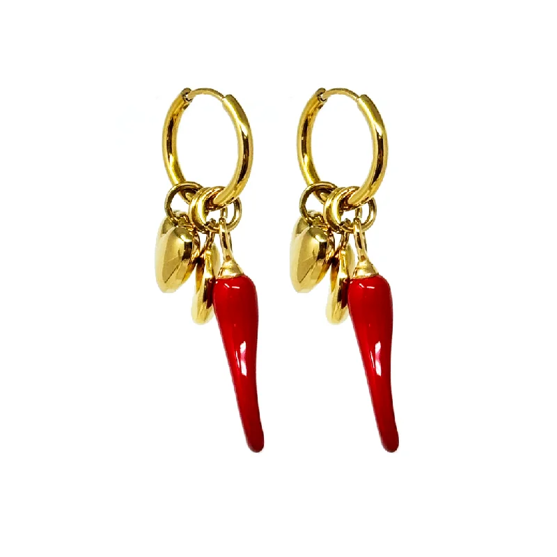 Geometric women earrings-Pepper Charm Earrings