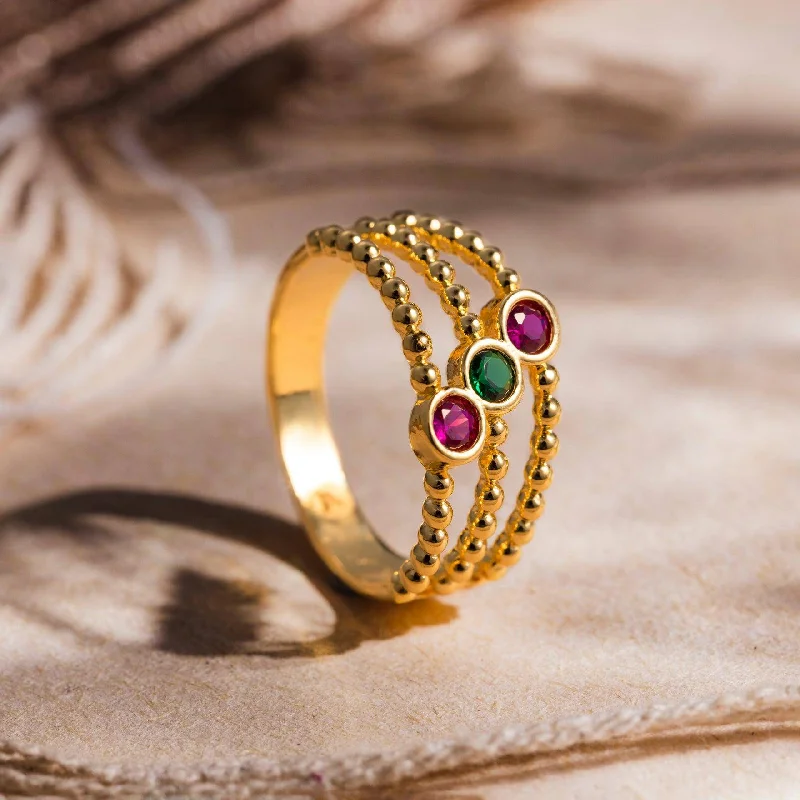 Moon women rings-Stone Ring PSR9RG-071